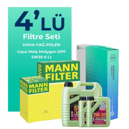 MANN Hyundai Tucson 2.0 Dizel Filtre Bakım Seti Liqui Moly Motor Yağlı (2004-2012) 4 Lü