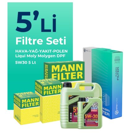 MANN Kia Soul 1.6 Dizel Filtre Bakım Seti Liqui Moly Motor Yağlı (2015-2018) 5 Li