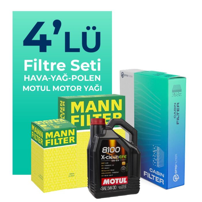 mann-mercedes-cls250-dizel-filtre-bakim-seti-motul-motor-yagli-2011-2017-4-lu-75596 MANN Mercedes CLS250 Dizel Filtre Bakım Seti Motul Motor Yağlı (2011-2017) 4 Lü - Görsel 1