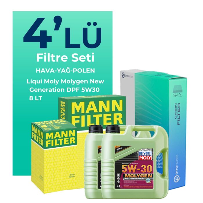 MANN Mercedes E240 Benzin Filtre Bakım Seti Liqui Moly Motor Yağlı (2003-2009) 4 Lü - Görsel 1