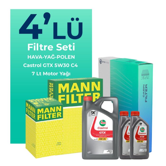 mann-nissan-skystar-2-5-dizel-filtre-bakim-seti-castrol-motor-yagli-1997-2008-4-lu-108912 MANN Nissan Skystar 2.5 Dizel Filtre Bakım Seti Castrol Motor Yağlı (1997-2008) 4 Lü - Görsel 1