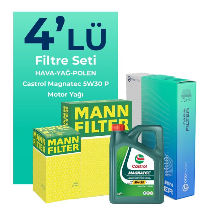 mann-opel-grandland-1-5-dizel-filtre-bakim-seti-castrol-motor-yagli-2018-2024-4-lu-109768 MANN Opel Grandland 1.5 Dizel Filtre Bakım Seti Castrol Motor Yağlı (2018-2024) 4 Lü - Görsel 1