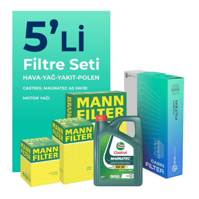 mann-range-rover-sport-2-7-dizel-filtre-bakim-seti-castrol-motor-yagli-2005-2011-5-li-60084 MANN Range Rover Sport 2.7 Dizel Filtre Bakım Seti Castrol Motor Yağlı (2005-2011) 5 Li - Görsel 1