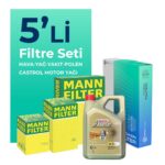 MANN Subaru Forester 2.0 Dizel Filtre Bakım Seti Castrol Motor Yağlı (2013-2018) 5 Li