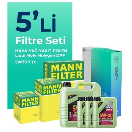 MANN Toyota Hilux 2.5 Filtre Bakım Seti Liqui Moly Motor Yağlı (2006-2015) 5 Li