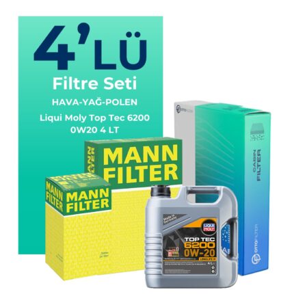 MANN Volkswagen Taigo 1.0 TSi Filtre Bakım Seti Liqui Moly Motor Yağlı (2020-2024) 4 Lü