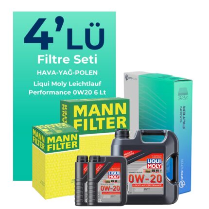 MANN Volvo S90 2.0 Dizel B5 Filtre Bakım Seti Liqui Moly Motor Yağlı (2020-2024) 4 Lü