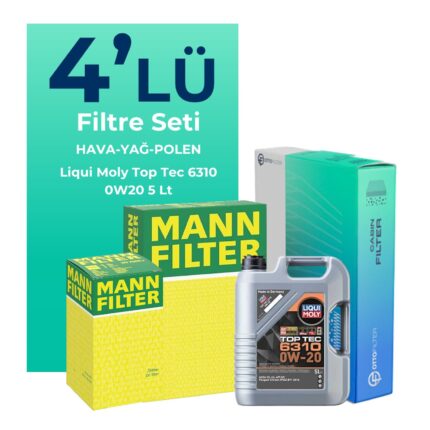 MANN Jeep Compass 1.5 Hybrid Filtre Bakım Seti Liqui Moly Motor Yağlı (2020-2024) 4 Lü