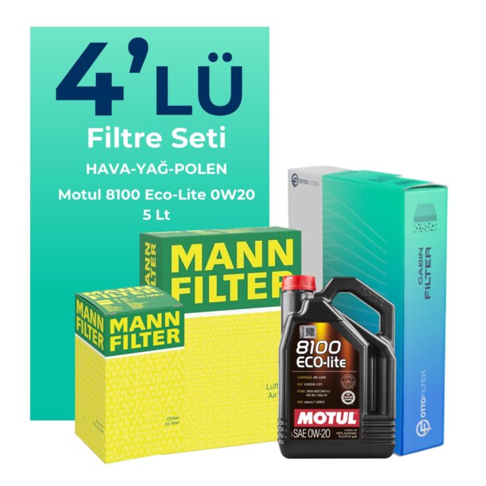 mann-kia-ceed-1-5-benzin-filtre-bakim-seti-motul-motor-yagli-2019-2024-4-lu-130276 Mann Kia Ceed 1.5 Benzin Filtre Bakım Seti Motul Motor Yağlı (2019-2024) 4 Lü - Görsel 1