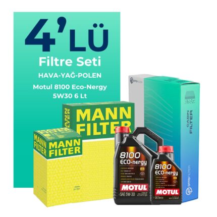 MANN Land Rover Freelander 2.0 Benzinli Filtre Bakım Seti Motul Motor Yağlı (2011-2014) 4 Lü