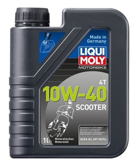 10w401618liqui-moly-10w40-4t-basic-sco-f2f-8e Liqui Moly 10w-40 4T Basic Scooter Motosiklet Motor Yağı 1 Litre (1618) - Görsel 1