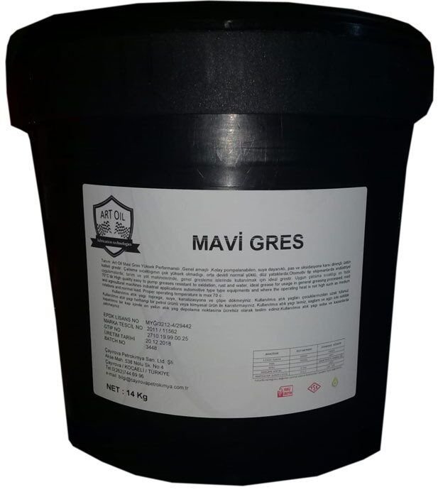 artoil-mavi-gres-nlgi-3-14-kg-86774 Artoil Kalsiyum Mavi Gres NLGI 3 - 14 Kg Gres Yağı - Görsel 1