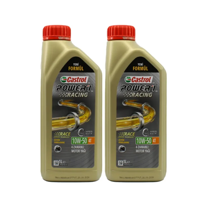 castrol-4t-power1racing-10w50-1lt-2adet Castrol Power 1 Racing 10W50 4T 1 Lt Motosiklet Yağı (2 Adet) - Görsel 1
