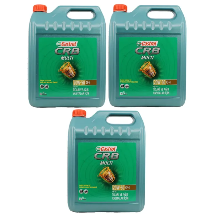 Castrol CRB Multi 20W50 7 Lt Mineral Motor Yağı (3 Adet) - Görsel 1
