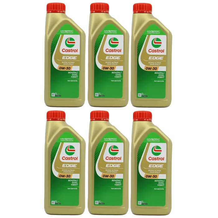 castrol-edge-0w30-1lt-6adet Castrol Edge 0W30 1 Lt Tam Sentetik Partiküllü Motor Yağı (6 Adet) - Görsel 1