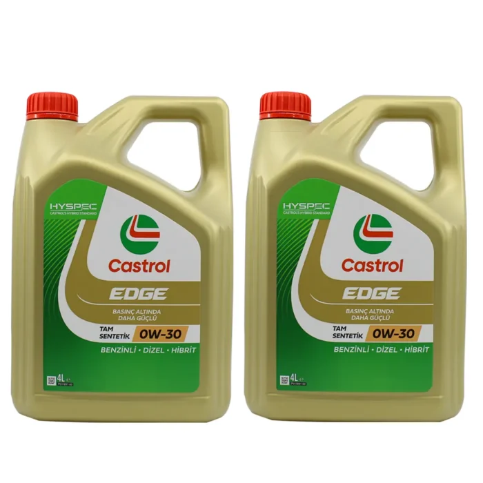 castrol-edge-0w30-4lt-2adet Castrol Edge 0W30 4 Lt Tam Sentetik Partiküllü Motor Yağı (2 Adet) - Görsel 1