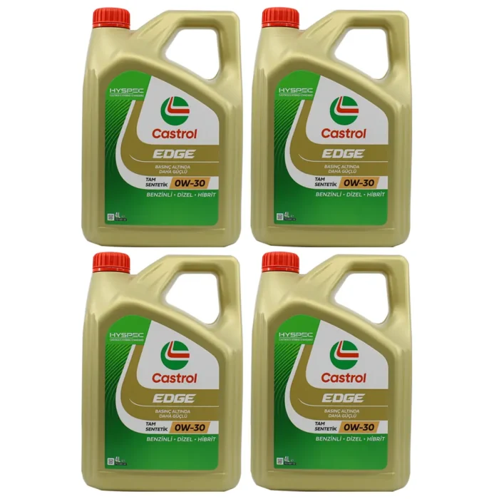 castrol-edge-0w30-4lt-4adet Castrol Edge 0W30 4 Lt Tam Sentetik Partiküllü Motor Yağı (4 Adet) - Görsel 1