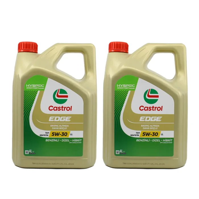 Castrol Edge 5W30 LL 4 Lt Tam Sentetik Partiküllü Motor Yağı (2 Adet) - Görsel 1
