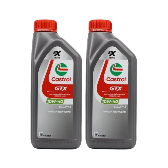 castrol-gtx-10w40-1lt-2adet Castrol GTX 10W40 1 Lt Sentetik Motor Yağı (2 Adet) - Görsel 1