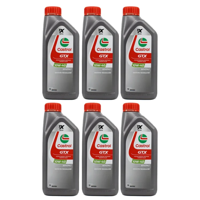 Castrol GTX 10W40 1 Lt Sentetik Motor Yağı (6 Adet) - Görsel 1