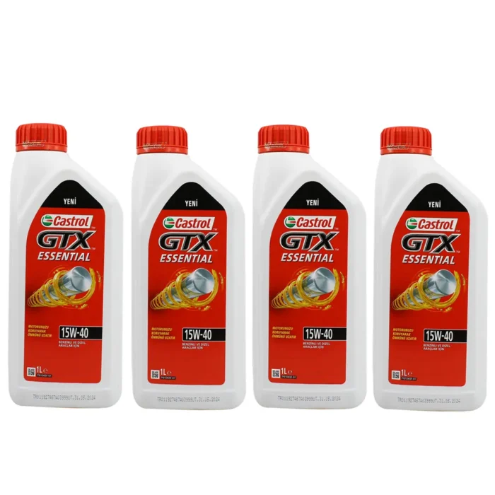 castrol-gtx-essential-15w40-1lt-4adet Castrol GTX Essential 15W40 1 Lt Motor Yağı (4 Adet) - Görsel 1
