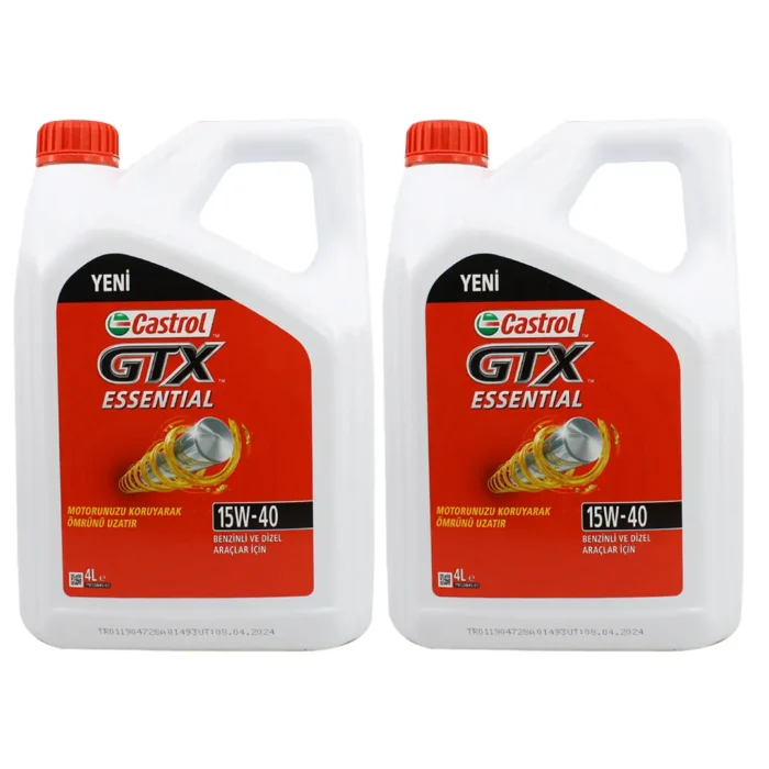 castrol-gtx-essential-15w40-4lt-2adet Castrol GTX Essential 15W40 4 Lt Motor Yağı (2 Adet) - Görsel 1