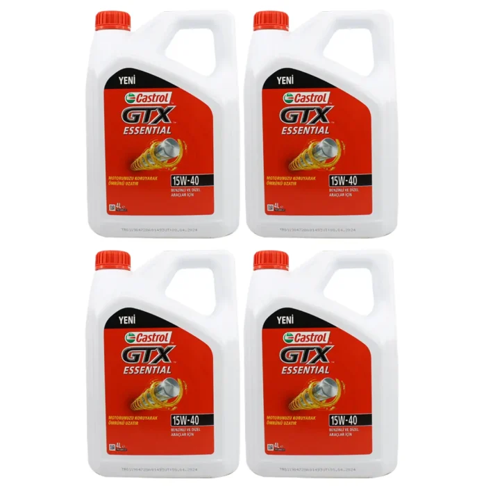 Castrol GTX Essential 15W40 4 Lt Motor Yağı (4 Adet) - Görsel 1