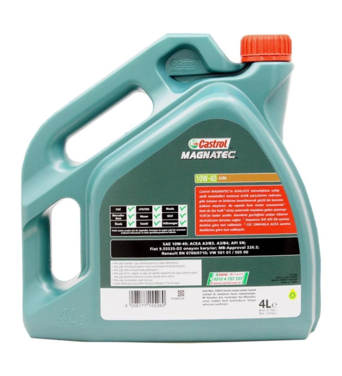 Castrol Magnatec 10W-40 - 4 Litre Motor Yağı - Görsel 4