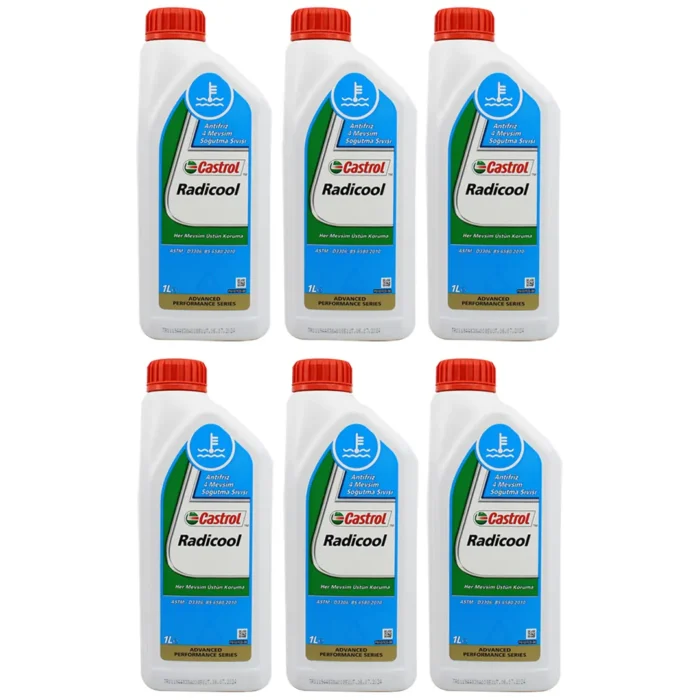 castrol-radicool-1lt-6adet Castrol Radicool Konsantre Antifriz 1 Lt Mavi Antifriz (6 Adet) - Görsel 1