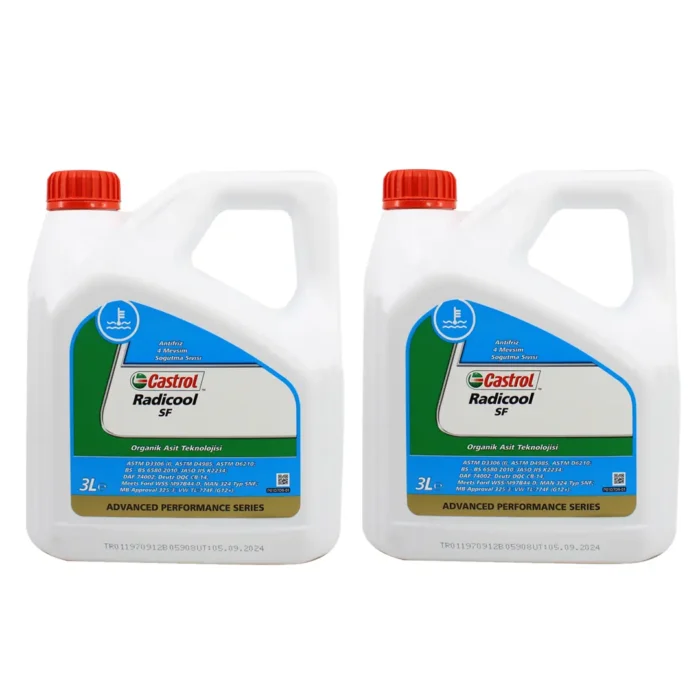 castrol-radicool-sf-antifiriz-3lt-2adet Castrol Radicool SF Konsantre Antifriz 3 Lt Kırmızı Antifriz (2 Adet) - Görsel 1