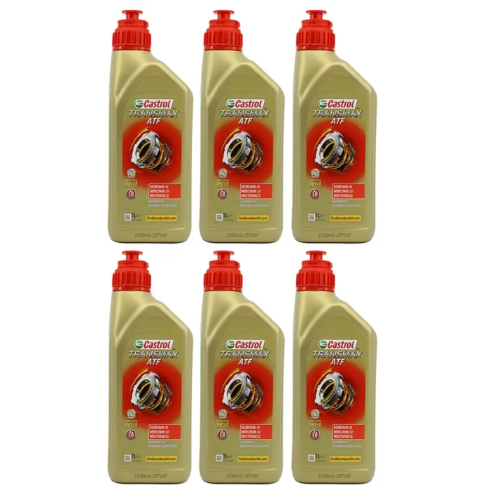 castrol-transmax-atf-1lt-6adet Castrol Transmax ATF Dexron VI 1 Lt Otomatik Şanzıman Yağı (6 Adet) - Görsel 1
