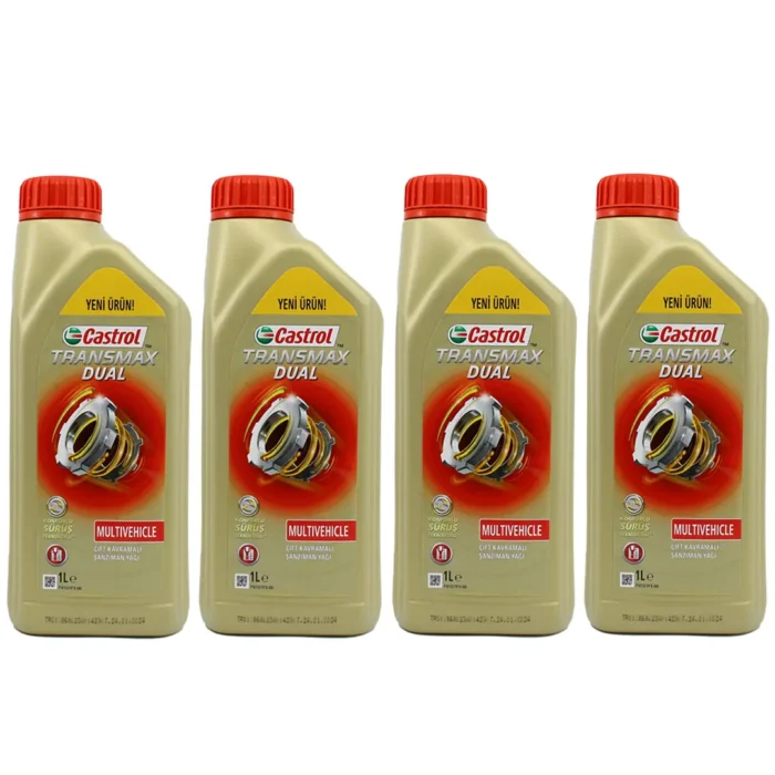 castrol-transmax-dual-1lt-4adet Castrol Transmax Dual 1 Lt Çift Kavramalı Şanzıman Yağı (4 Adet) - Görsel 1