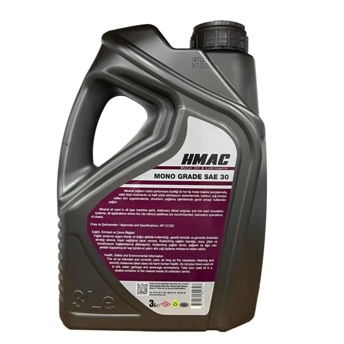 HMAC Monograde SAE 30 3 Lt Motor Yağı - Görsel 2