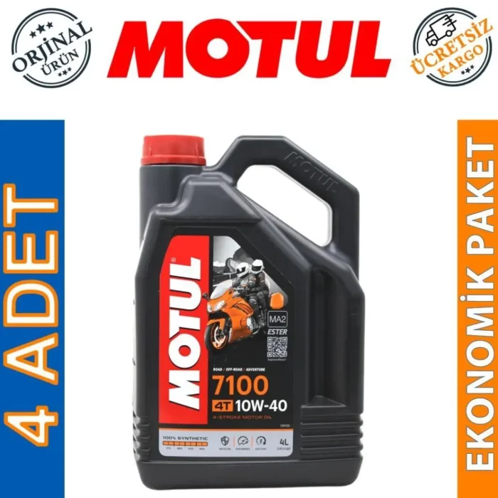 Motul 7100 4T 10W40 4 Lt Motosiklet Yağı (4 Adet) - Görsel 1