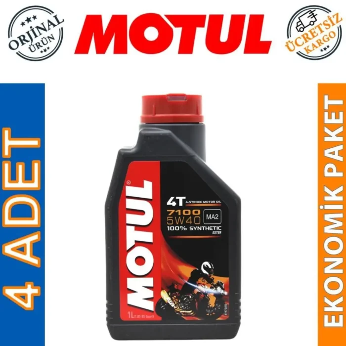 Motul 7100 4T 5W40 1 Lt Motosiklet Yağı (4 Adet) - Görsel 1