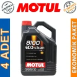 Motul 8100 Eco-Clean 0W30 5 Lt Tam Sentetik Motor Yağı (4 Adet)