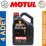 Motul 8100 Eco-Clean 5W30 5 Lt Tam Sentetik Motor Yağı (4 Adet)