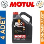 Motul 8100 Eco-Nergy 5W30 5 Lt Tam Sentetik Motor Yağı (4 Adet)