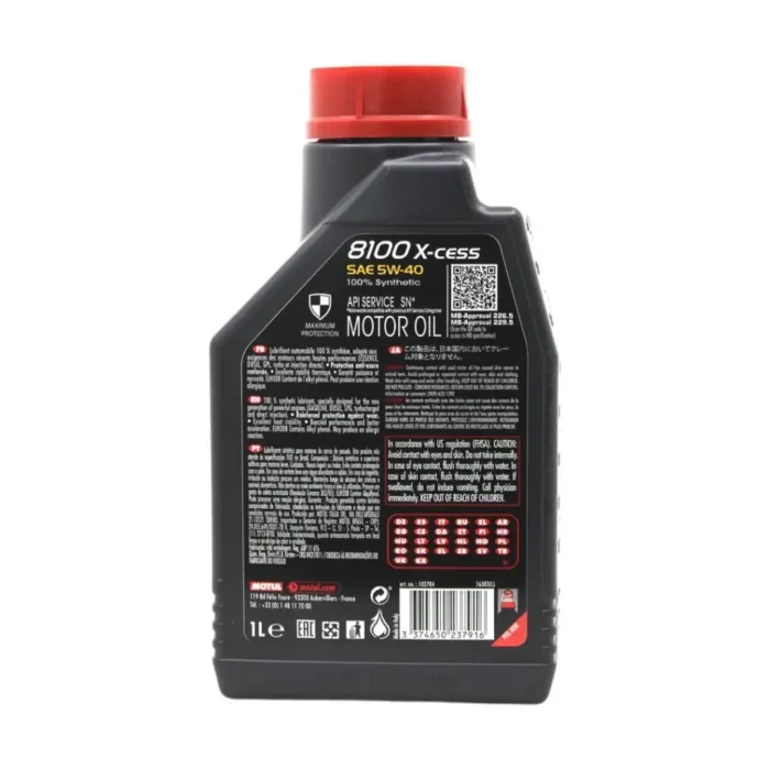Motul 8100 X-Cess 5W40 1 Lt Tam Sentetik Motor Yağı (2 Adet) - Görsel 4