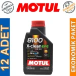 Motul 8100 X-Clean EFE 5W30 1 Lt Tam Sentetik Motor Yağı (12 Adet)