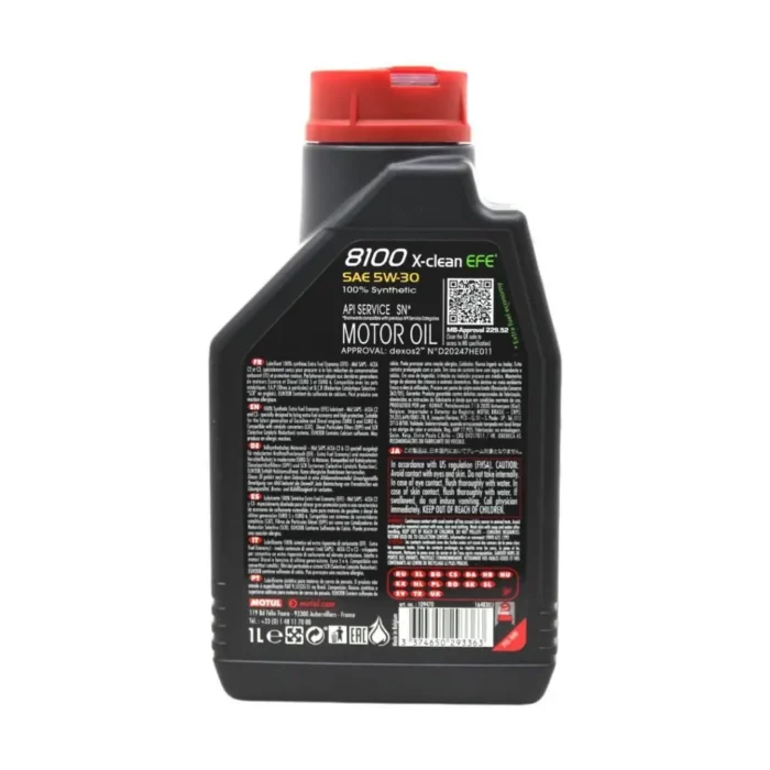 Motul 8100 X-Clean EFE 5W30 1 Lt Tam Sentetik Motor Yağı (4 Adet) - Görsel 4