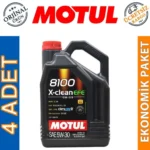Motul 8100 X-Clean EFE 5W30 4 Lt Tam Sentetik Motor Yağı (4 Adet)