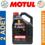Motul 8100 X-Clean+ 5W30 5 Lt Tam Sentetik Motor Yağı (2 Adet)