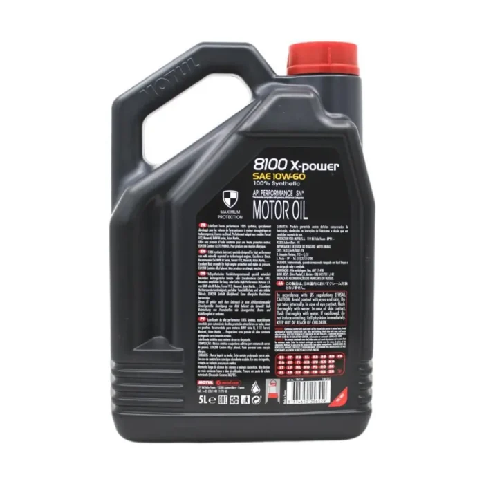 Motul 8100 X-Power 10W60 5 Lt Tam Sentetik Motor Yağı (4 Adet) - Görsel 4