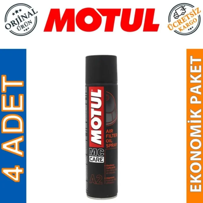 image_1080-1494 Motul A2 Air Filter Oil Spray 400 Ml Hava Filtresi Yağlama Sprey (4 Adet) - Görsel 1