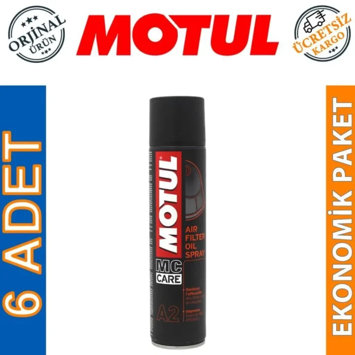 image_1080-1496 Motul A2 Air Filter Oil Spray 400 Ml Hava Filtresi Yağlama Sprey (6 Adet) - Görsel 1