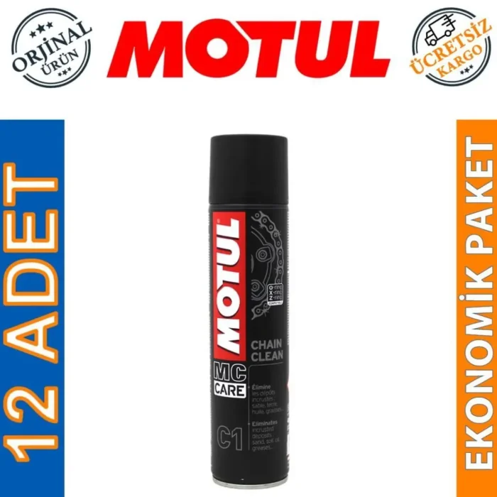 image_1080-1551 Motul C1 Zincir Temizleme Sprey 400 Ml Chain Clean (12 Adet) - Görsel 1