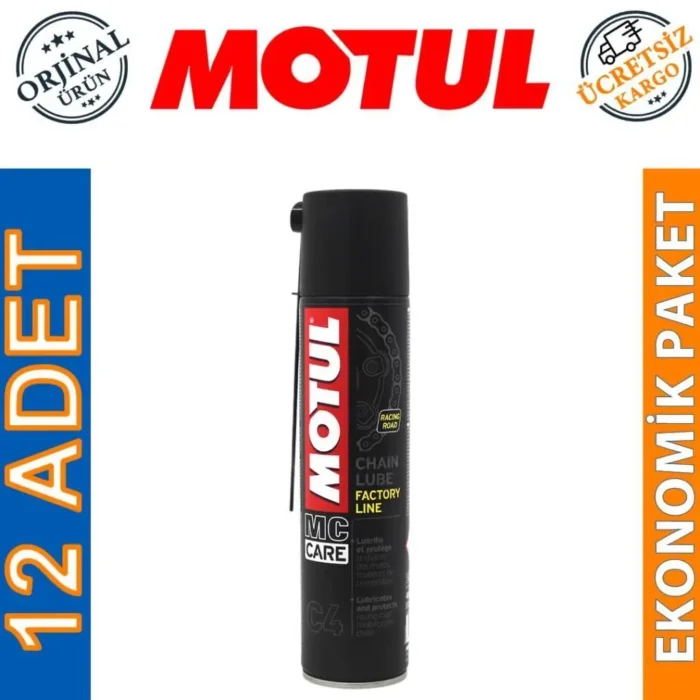 image_1080-1587 Motul C4 Zincir Yağı Sprey 400 Ml Chain Lube Factory Line (12 Adet) - Görsel 1