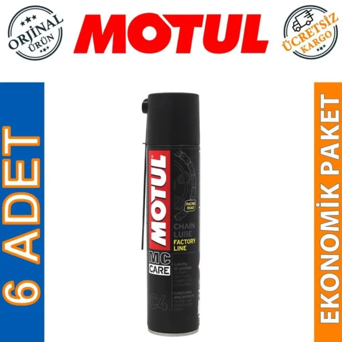 image_1080-1593 Motul C4 Zincir Yağı Sprey 400 Ml Chain Lube Factory Line (6 Adet) - Görsel 1