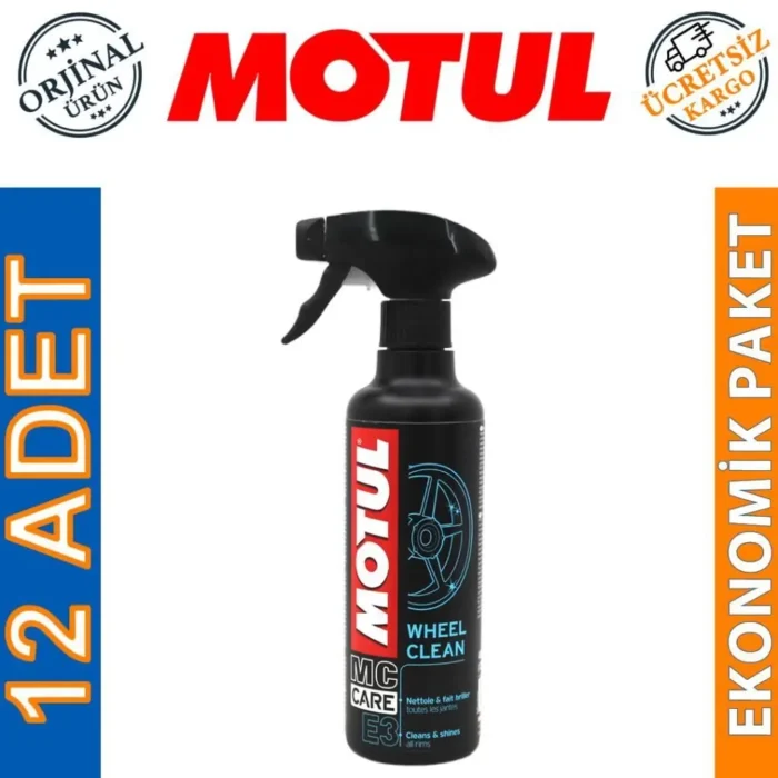 Motul E3 Wheel Clean Sprey 400 Ml Jant Temizleyici (12 Adet) - Görsel 1